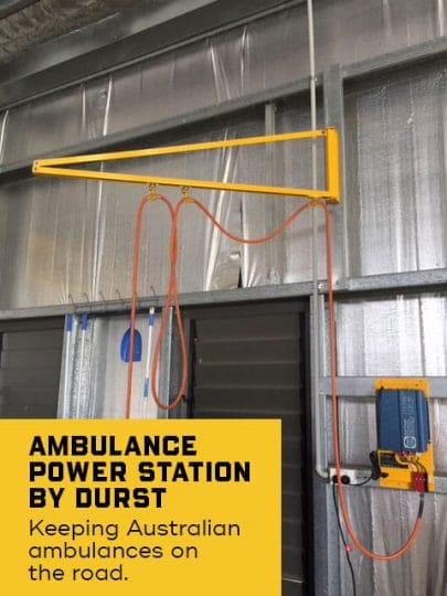 Bega Ambulance Power Bay, vehicle electric charging bay design and installed by Durst